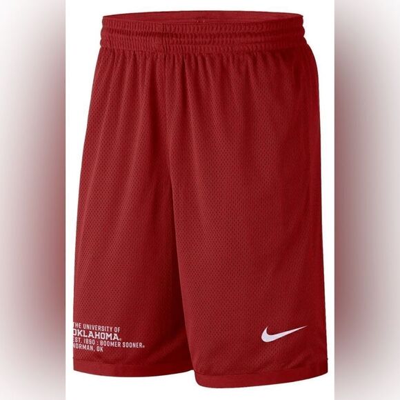NIKE OKLAHOMA SOONERS DRI-FIT MESH SHORTS - Picture 1 of 8